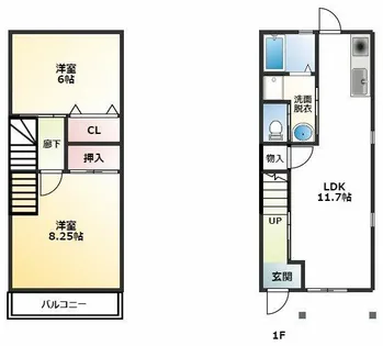 アウローラ B【2号室】の間取り