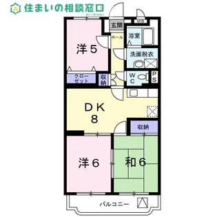 愛知県西尾市楠村町向山【マンション】の間取り