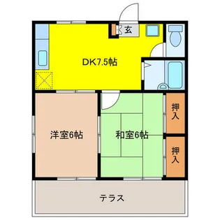 ファミール若宮【1階】の間取り