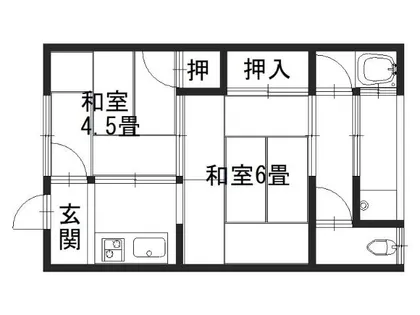 岡本荘【202号室】の間取り