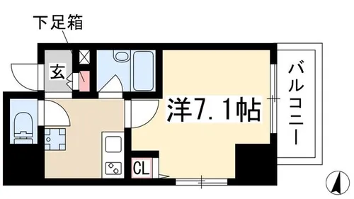 RIDGE堀田【811号室】の間取り