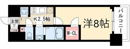 プレサンスジェネ丸の内【404号室】の間取り