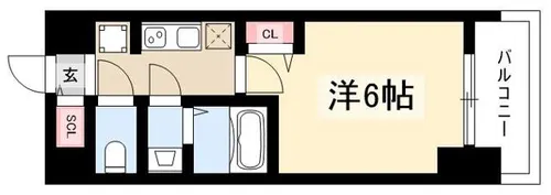 プレサンス名古屋菊井セルカ【5階】の間取り