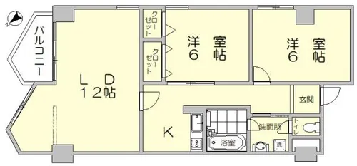 ローズマンション第二博多【1011号室】の間取り