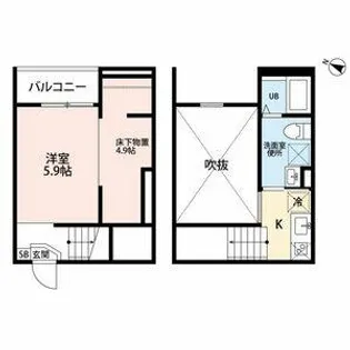 Force高畑【1階】の間取り