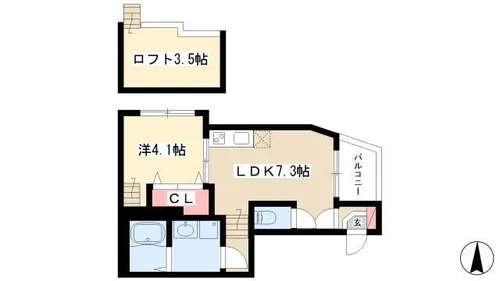 ディアコート日比野【202号室】の間取り