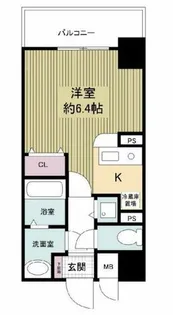 レジディア天神橋【4階】の間取り