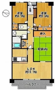 トーカンマンション新三田C棟【10階】の間取り
