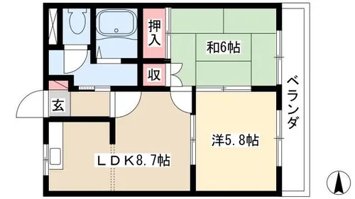 アルカディア【403号室】の間取り