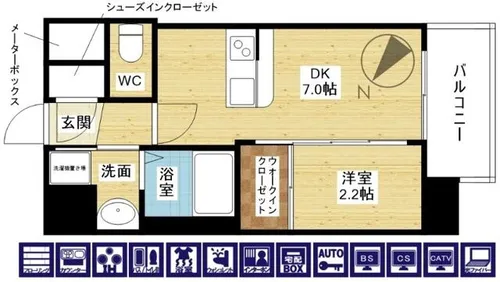 セレニテ十三ミラク【4階】の間取り