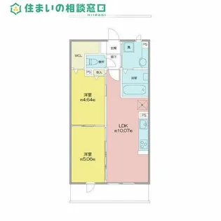 愛知県岡崎市井田町字4丁目【アパート】の間取り