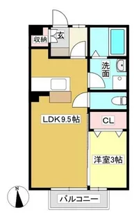 アパートメントSAKURA【101号室】の間取り