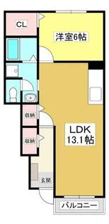 カーサ コンフォルト【1階】の間取り