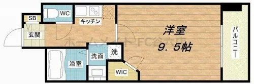 クラウンハイム北心斎橋フラワーコート【6階】の間取り