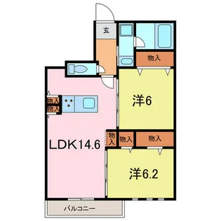 エスペランサⅡ【2階】の間取り