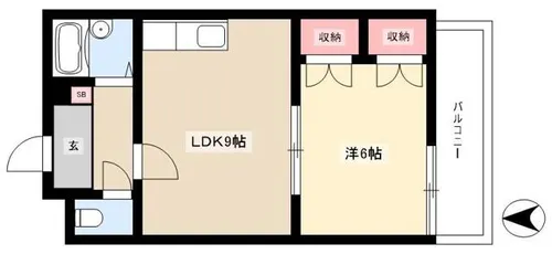 第5シャトー猪高台【302号室】の間取り