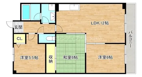 フレアK【3階】の間取り