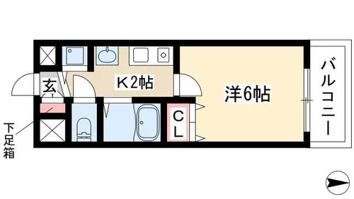 プレサンス名古屋城前【0305号室】の間取り