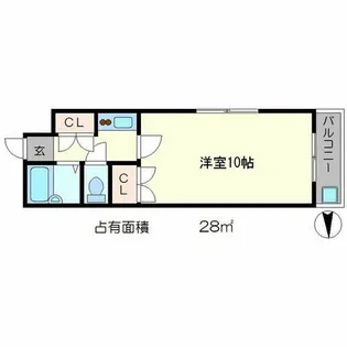 アクエルド仁王門【3階】の間取り