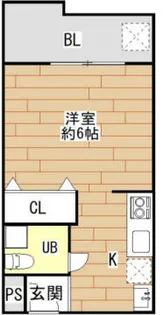 シャルル四条畷駅前【405号室】の間取り
