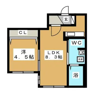 grandir北大前【2階】の間取り