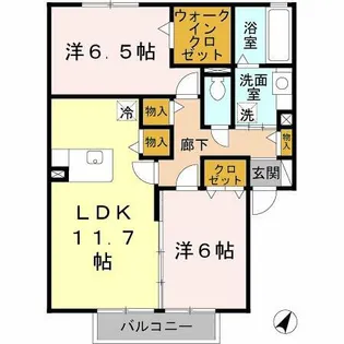 プランドールセレナ【1階】の間取り