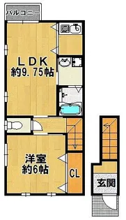 M・フラッツ三輪Ⅰ【2階】の間取り