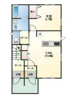 ポラリス城西(西棟)【1階】の間取り