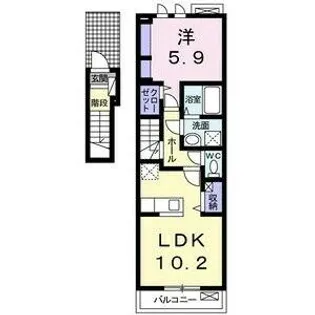 コーラル ウエスト【2階】の間取り