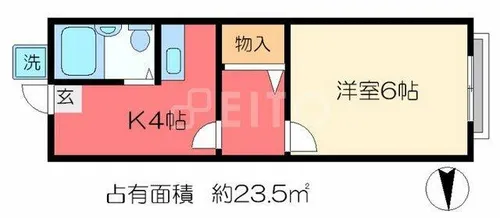 スチューデントハイツこにし【2階】の間取り