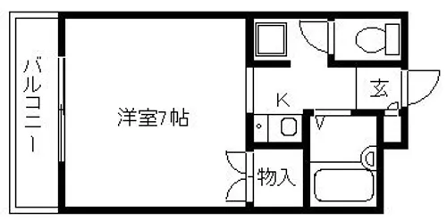 京都府京都市中京区西ノ京銅駝町【マンション】の間取り