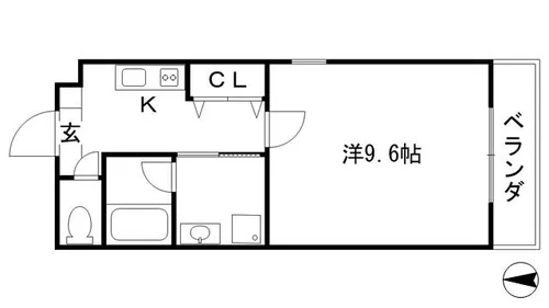 京都府京都市中京区壬生梛ノ宮町【マンション】の間取り