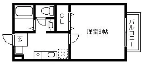 京都府京都市上京区東今小路町【アパート】の間取り