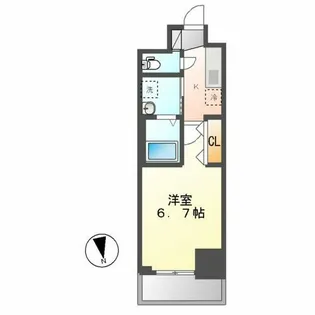 エステムコート名古屋今池アーバンゲート【706号室】の間取り