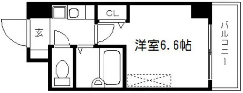 京都府京都市上京区一条通御前通西入3丁目西町【マンション】の間取り