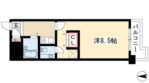 ライオンズマンション名大ウエスト【2階】の間取り