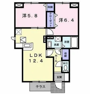 アヴァンツァートヴィレッジⅠ【1階】の間取り