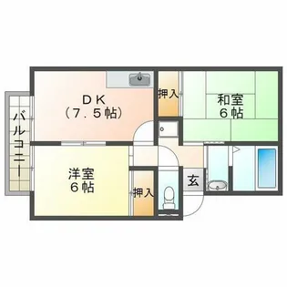 ロイヤル三木【1階】の間取り