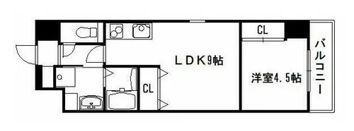 京都府京都市中京区西ノ京南原町【マンション】の間取り