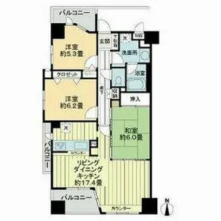 栄シティハウス【7階】の間取り