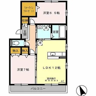 レジデンス芦原B棟【2階】の間取り