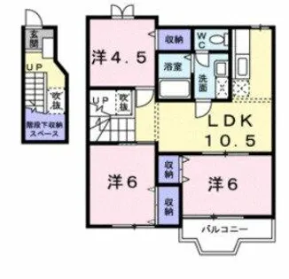 フォレスト―ル1番館【2階】の間取り