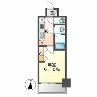 メイクス矢場町【9階】の間取り
