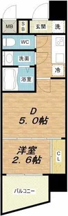 セレニテ阿波座ミラク【10階】の間取り