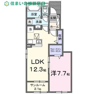 愛知県岡崎市小針町1丁目【アパート】の間取り