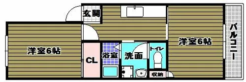 グリーンヒルハイツ【2階】の間取り