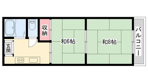 第3シャトーモリオカ【403号室】の間取り