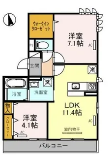 オオセンドKanai【1階】の間取り
