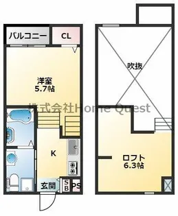 ラ・ヴィータ長瀬【1階】の間取り