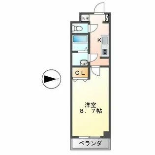 ヴァンキッシュ【7階】の間取り